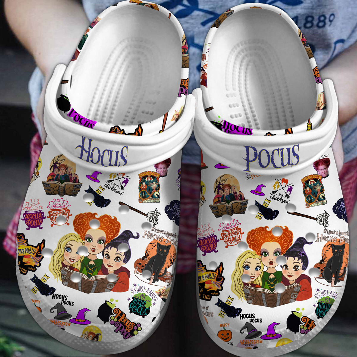 Hocus Pocus Movie Crocs Crocband Clogs Shoes Comfortable For Men Women and Kids