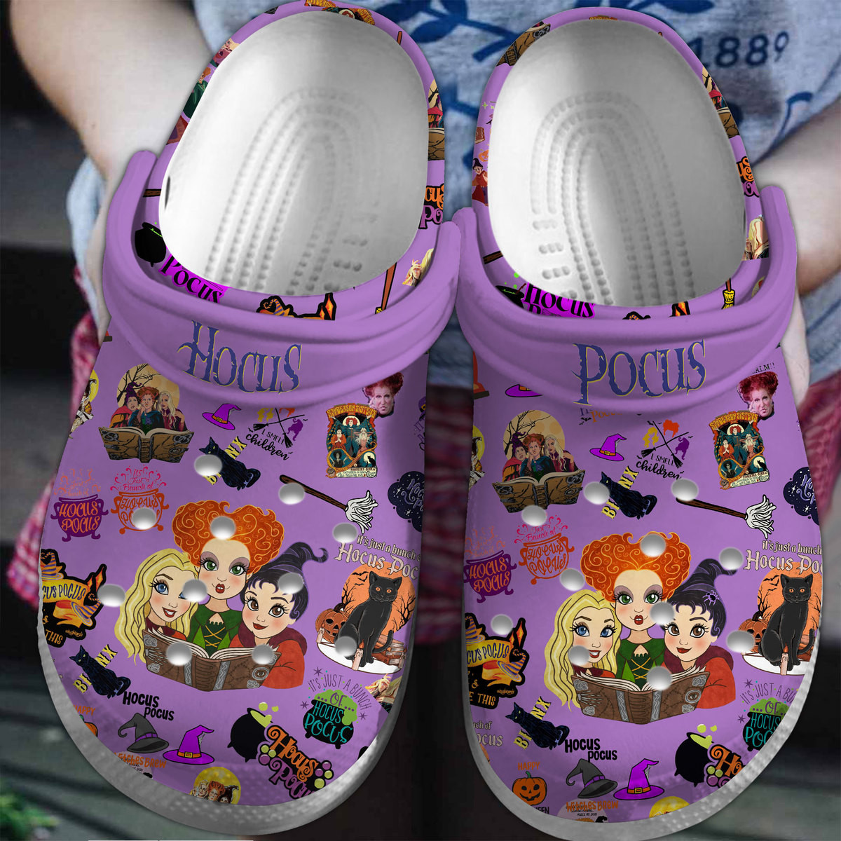 Hocus Pocus Movie Crocs Crocband Clogs Shoes Comfortable For Men Women and Kids