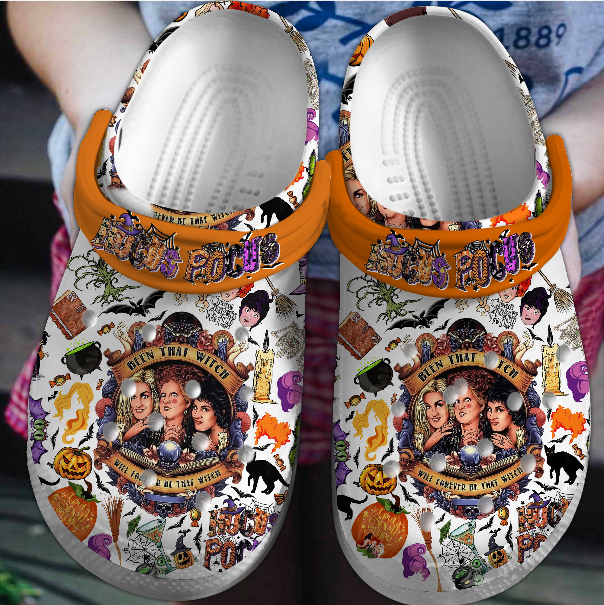 Hocus Pocus Movie Crocs Crocband Clogs Shoes Comfortable For Men Women and Kids