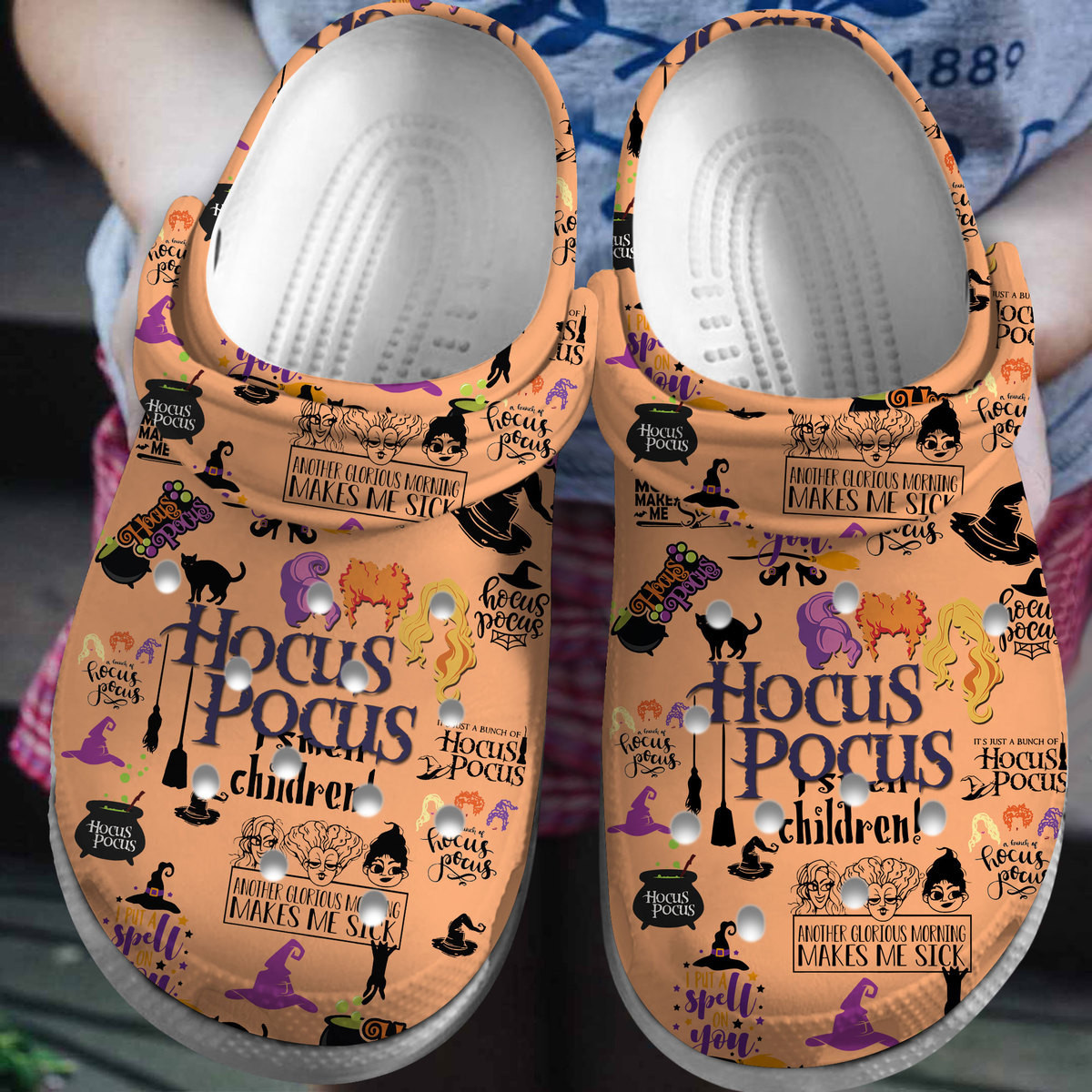 Hocus Pocus Movie Crocs Crocband Clogs Shoes Comfortable For Men Women and Kids