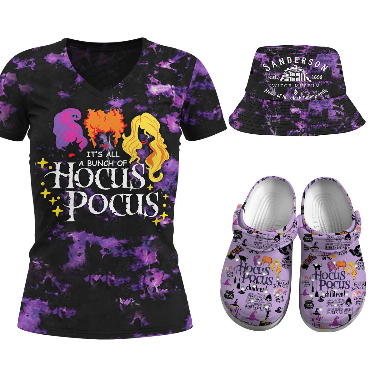 Hocus Pocus Movie Crocs Crocband Clogs Shoes Comfortable For Men Women and Kids