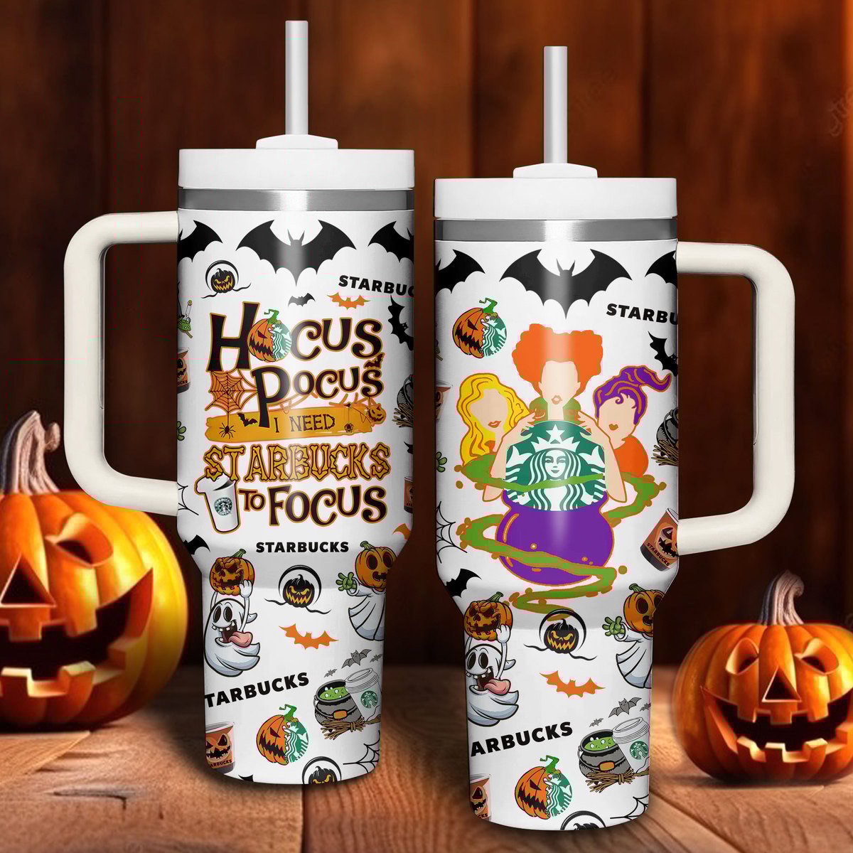 Hocus Pocus Starbucks Movies Custom Stanley Cup 40 oz 30 oz Tumbler With HandleTVC2301508