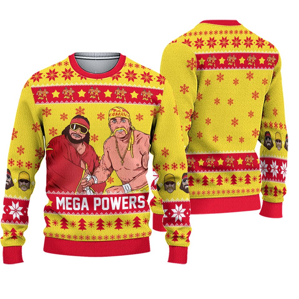 Hogan Macho Man Mega Powers Ugly Christmas Sweater