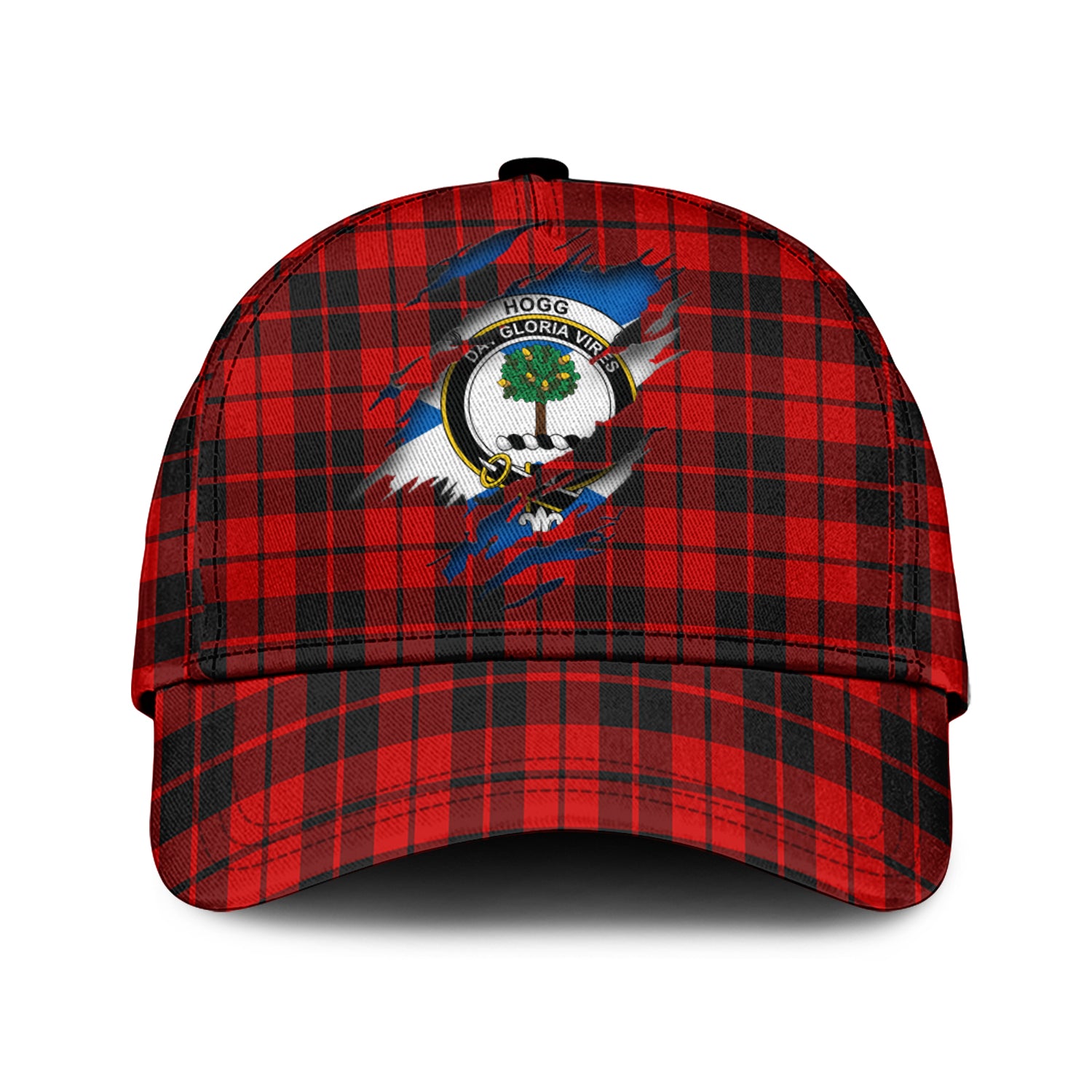 Hogg Tartan Plaid Cap, Family Crest In Me Style Tartan Baseball Cap TS23 Trucker Hats Custom Hats Gifts For Men & Women