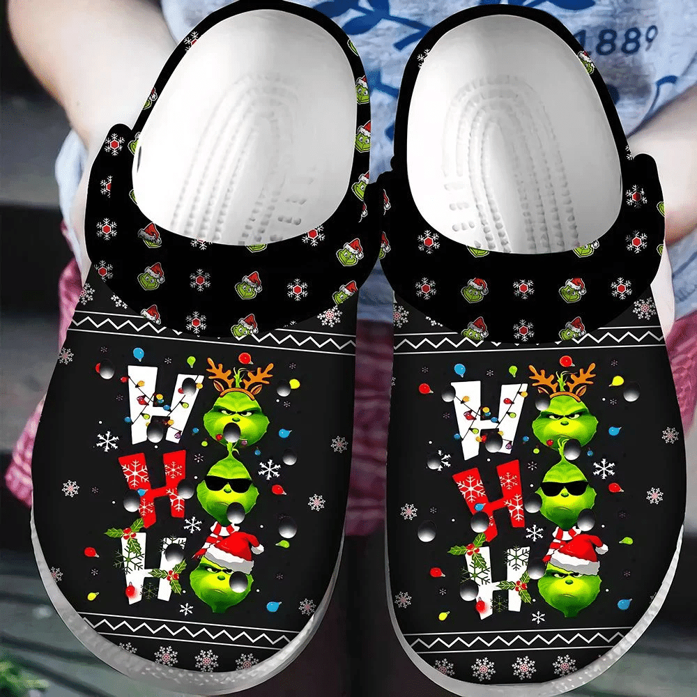 Hohoho Grinch Christmas Classic Clogs Shoes