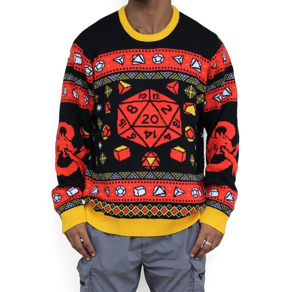Holiday Christmas Dungeons and Dragons Ugly Sweatshirts, Gifts for Fan
