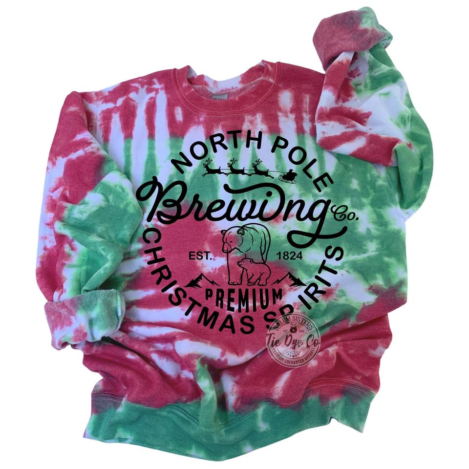 Holiday sweatshirt, Christmas Tie Dye 3D Sweater