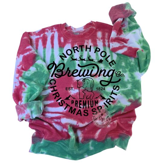 Holiday sweatshirt, Christmas Tie Dye 3D Sweater - Image 2