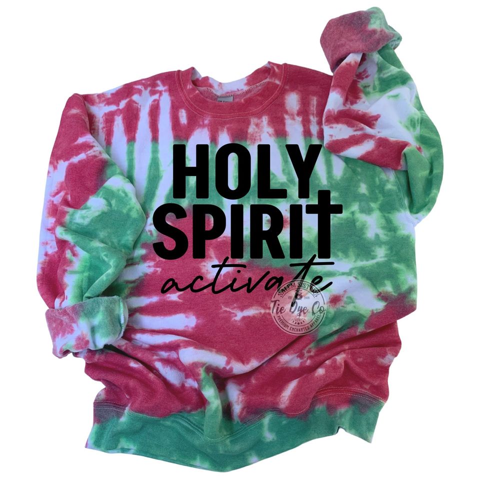 Holiday sweatshirt, Christmas Tie Dye Sweatshirt, Christmas 3D Sweater