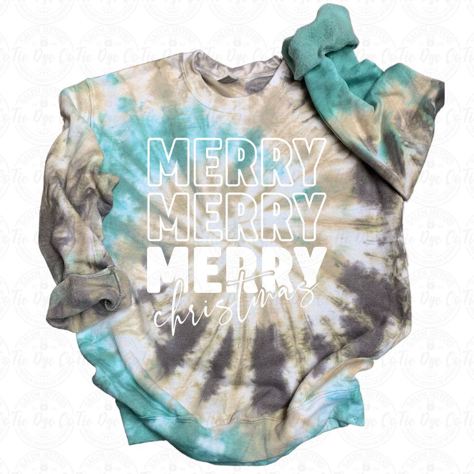 Holiday sweatshirt, Christmas Tie Dye Sweatshirt, Christmas 3D Sweater