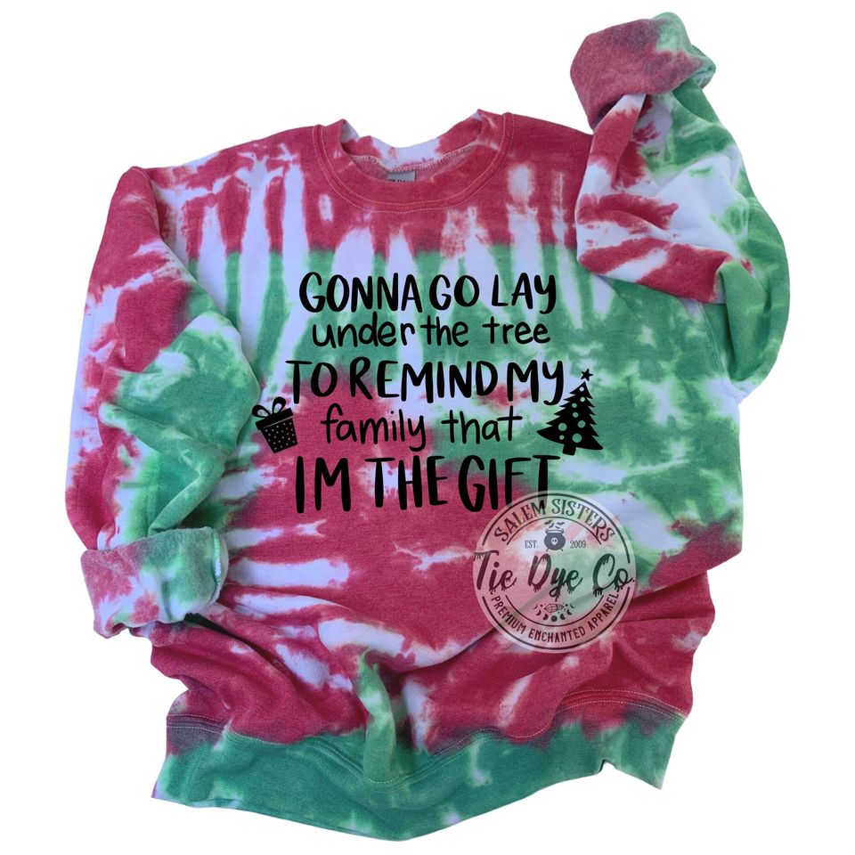 Holiday sweatshirt, Christmas Tie Dye Sweatshirt, Christmas 3D Sweatshirt