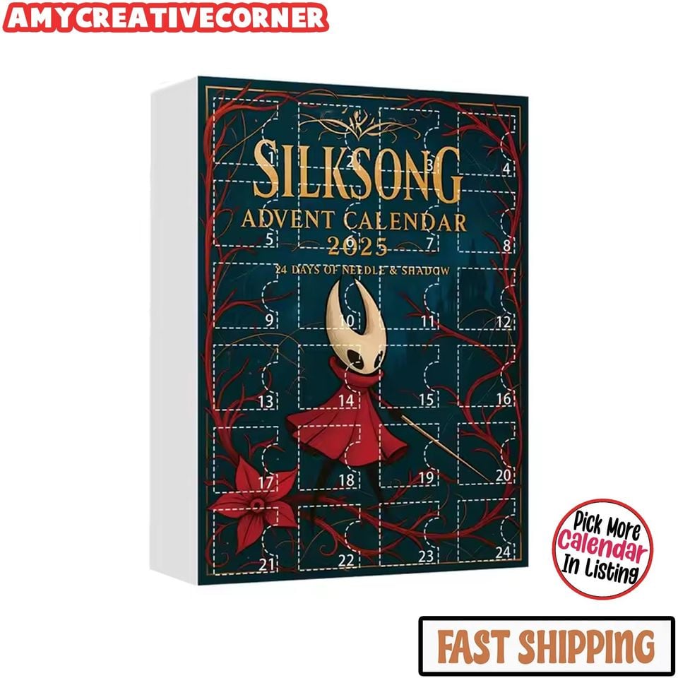Hollow Knight Silksong Advent Calendar 2025 - 24 Hollow knight Charms - Hornet & The Knight Ornaments, Gamer Gift, Hollow Knight Character - Image 3