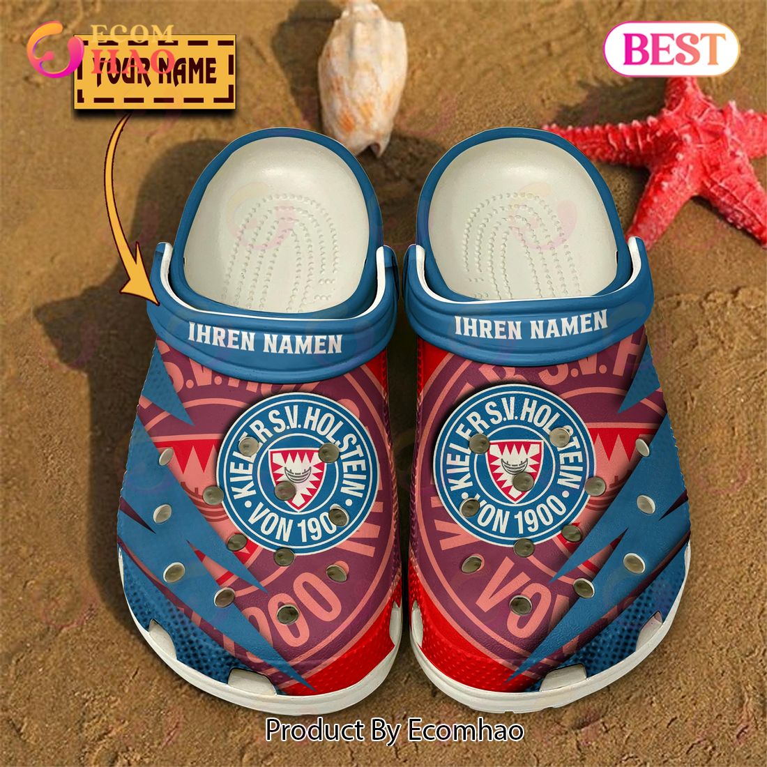 Holstein Kiel Bundesliga Sport Crocs Crocband Clogs Shoes Comfortable For Men Women and Kids