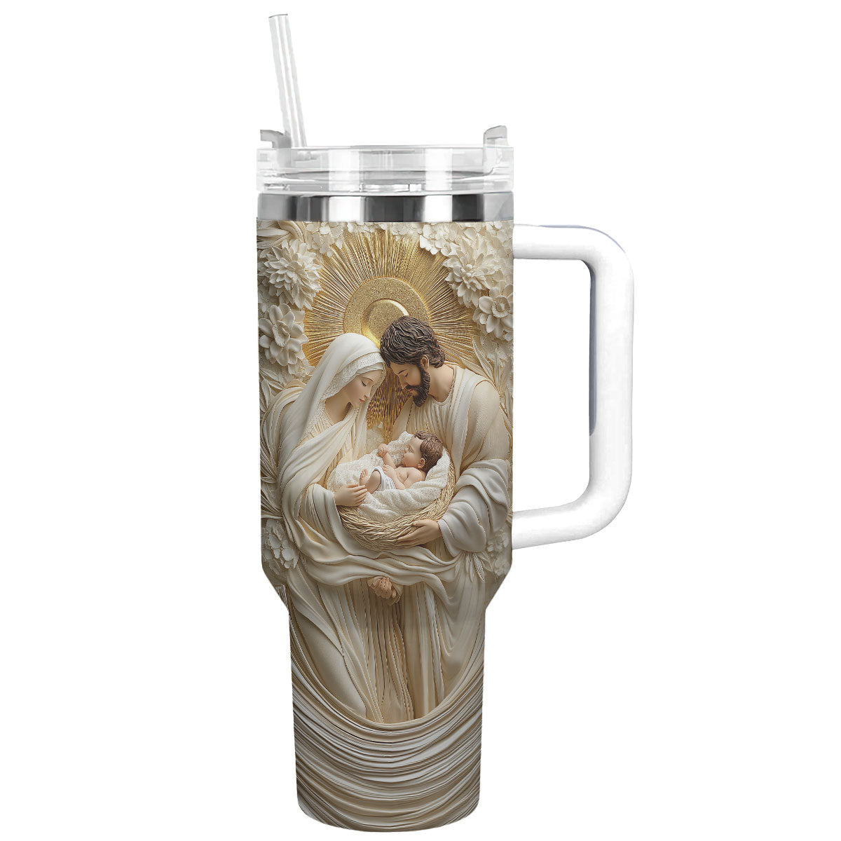 Holy Family Christmas Custom Stanley Cup 40 oz 30 oz Tumbler With HandleTVC2301488
