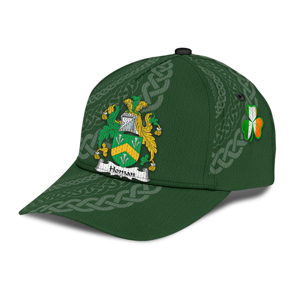 Homan Coat Of Arms - Irish Family Crest St Patrick's Day Hat Classic Cap Trucker Hats Custom Hats Gifts For Men & Women