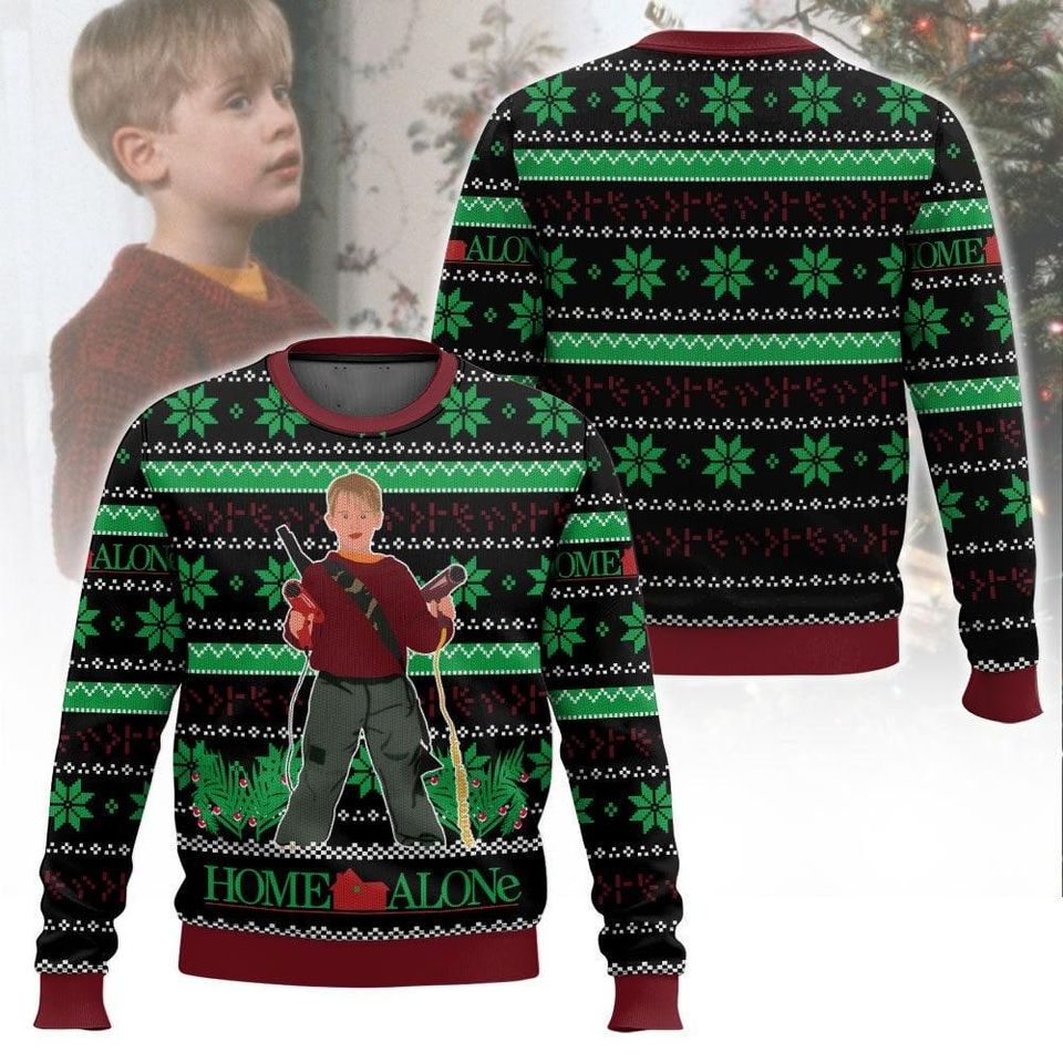 Home Alone Christmas Ugly Sweater, Kevin McCallister Sweater, Macaulay Culkin Sweater
