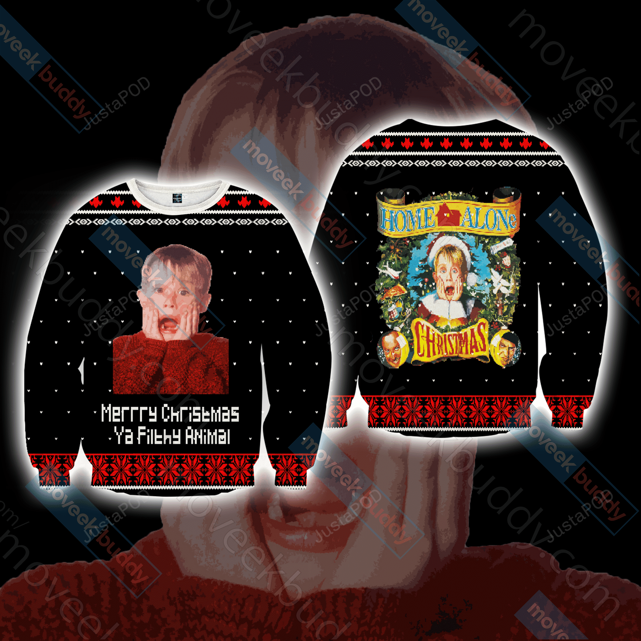 Home Alone Merrry Christmas Ya Filthy Ugly Christmas Sweater Adult 3D Funny Matching for family
