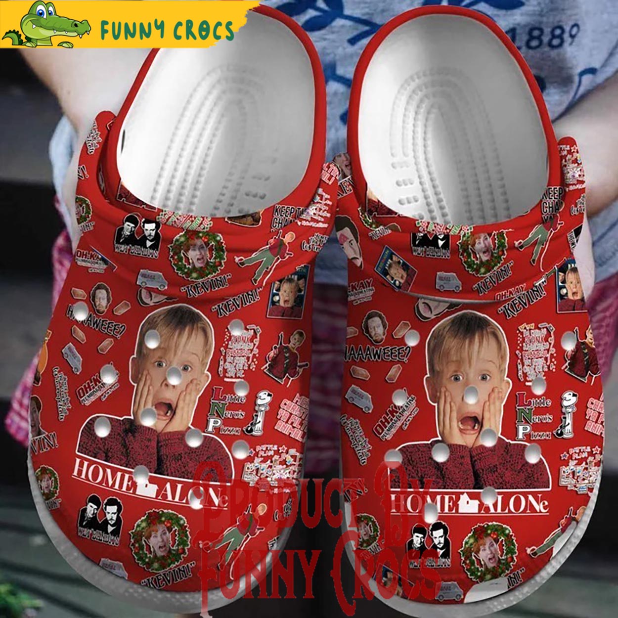 Home Alone Movie Christmas Crocs Crocband Clogs Shoes Comfortable For Men Women and Kids