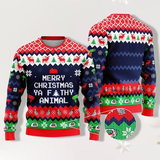 Home Alone Movie Family Christmas Sweater, McCallister Sweater, Ya Filthy Animal Sweater - Image 7