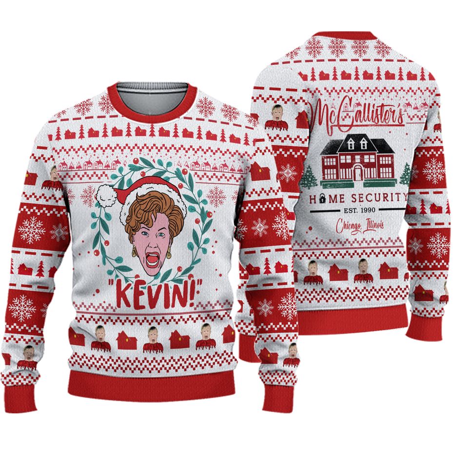 Home Alone Movie Sweater, Kevin McCallister Ugly Sweater