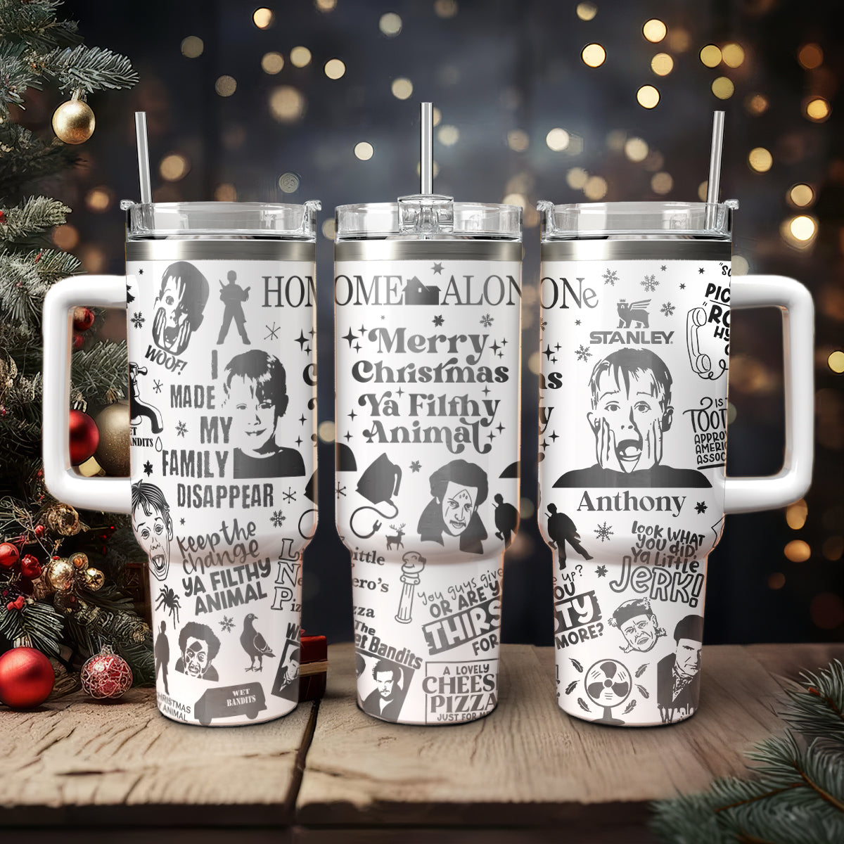 Home Alone Movies Custom Stanley Cup 40 oz 30 oz Tumbler With HandleTVC2301429