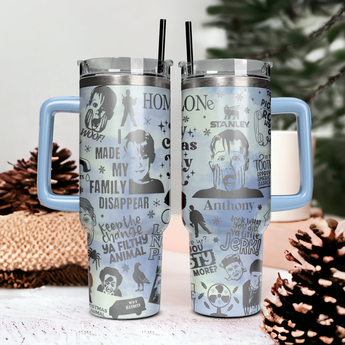 Home Alone Movies Custom Stanley Cup 40 oz 30 oz Tumbler With HandleTVC2301429