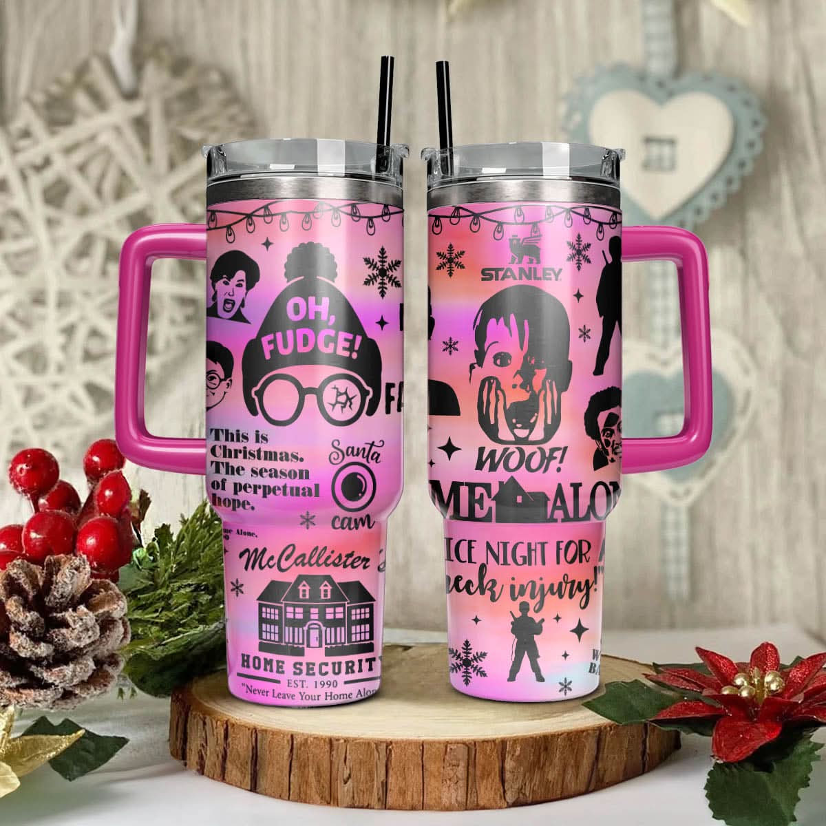 Home Alone Movies Custom Stanley Cup 40 oz 30 oz Tumbler With HandleTVC2301433