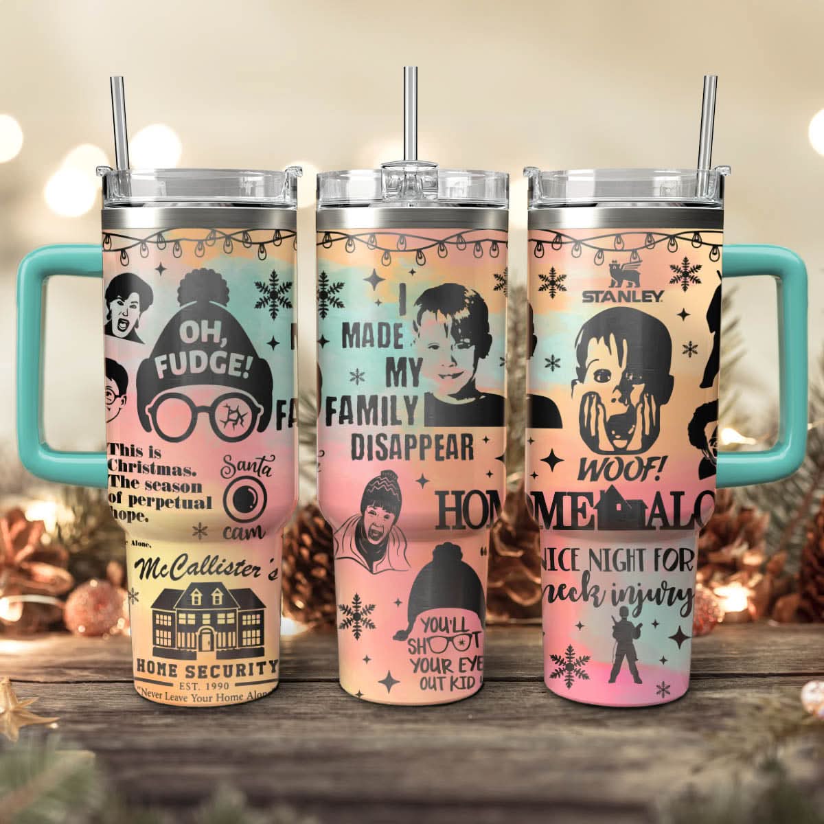 Home Alone Movies Custom Stanley Cup 40 oz 30 oz Tumbler With HandleTVC2301433