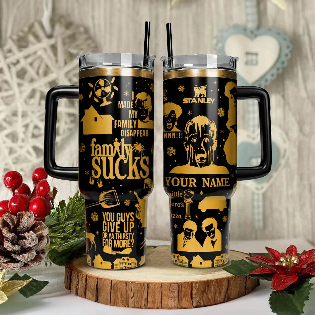 Home Alone Movies Custom Stanley Cup 40 oz 30 oz Tumbler With HandleTVC2301435