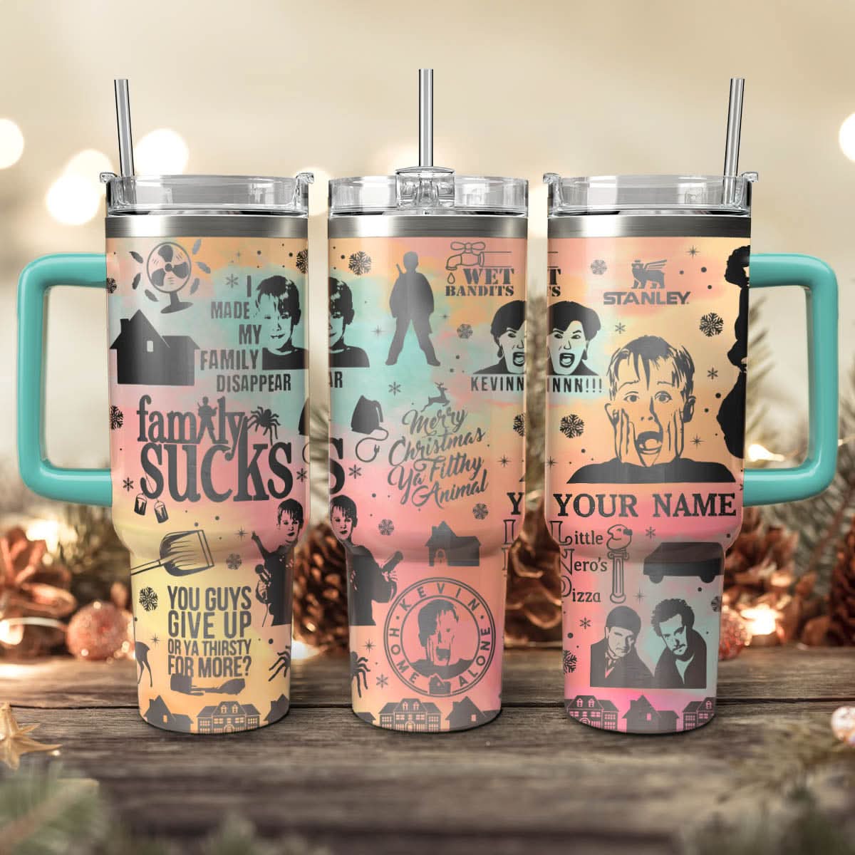 Home Alone Movies Custom Stanley Cup 40 oz 30 oz Tumbler With HandleTVC2301435