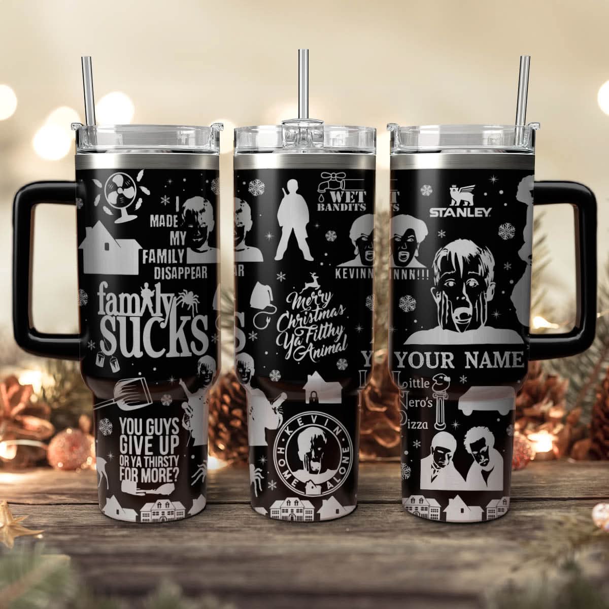 Home Alone Movies Custom Stanley Cup 40 oz 30 oz Tumbler With HandleTVC2301435