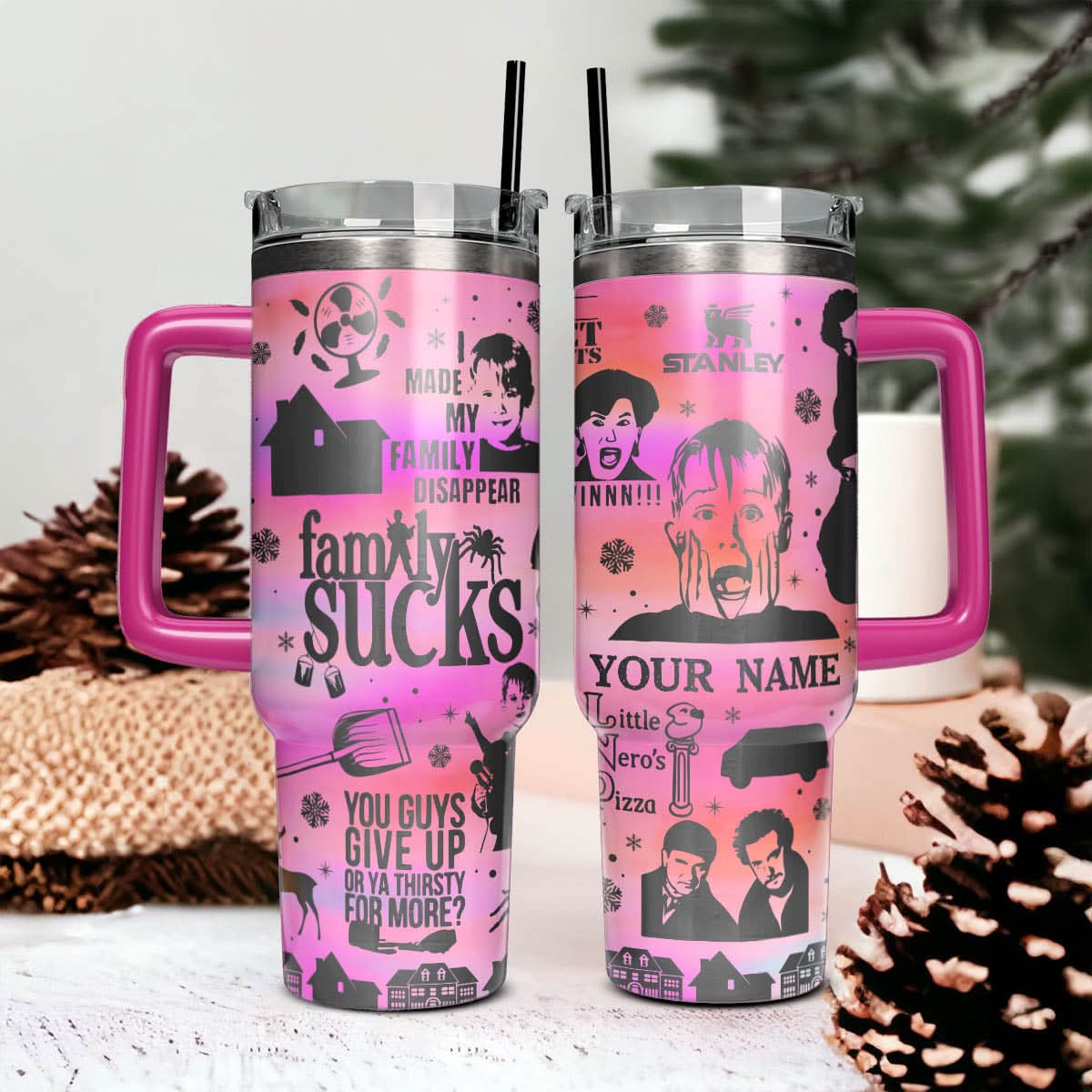 Home Alone Movies Custom Stanley Cup 40 oz 30 oz Tumbler With HandleTVC2301436