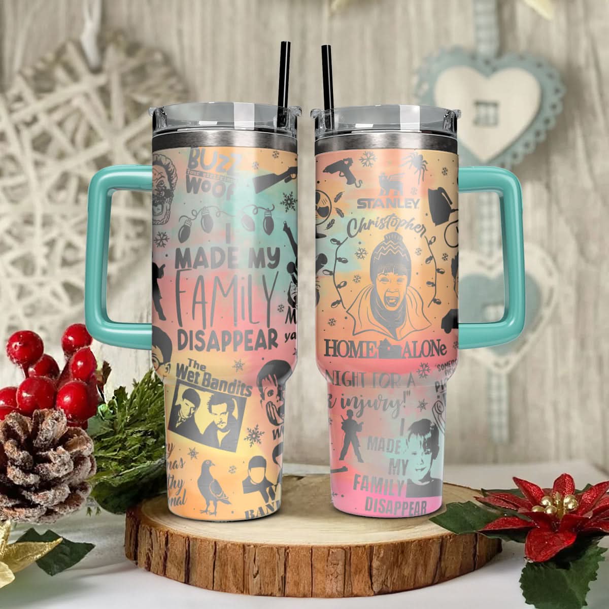 Home Alone Movies Custom Stanley Cup 40 oz 30 oz Tumbler With HandleTVC2301441