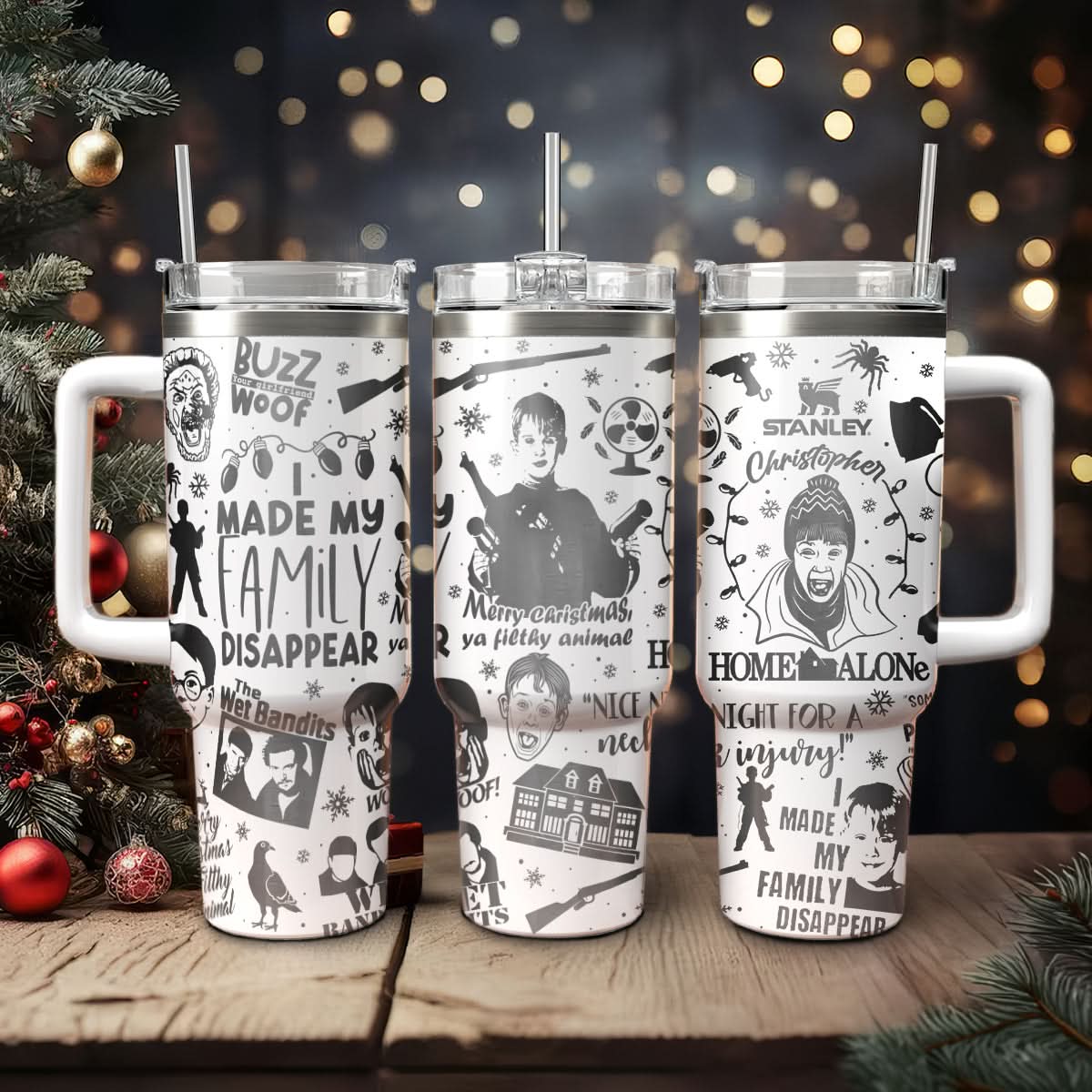 Home Alone Movies Custom Stanley Cup 40 oz 30 oz Tumbler With HandleTVC2301441