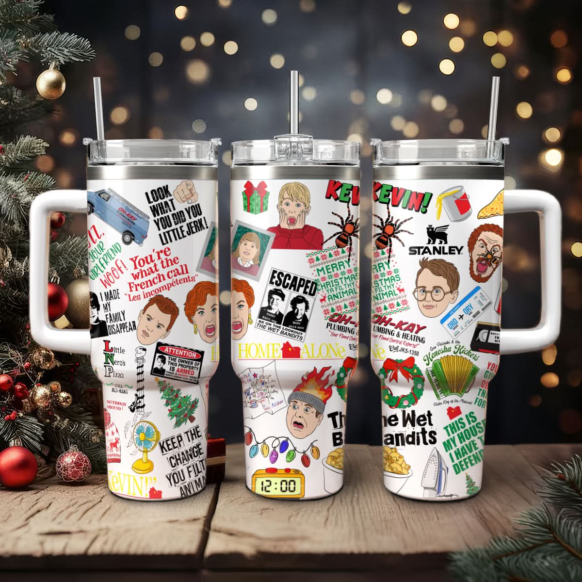 Home Alone Movies Custom Stanley Cup 40 oz 30 oz Tumbler With HandleTVC2301447
