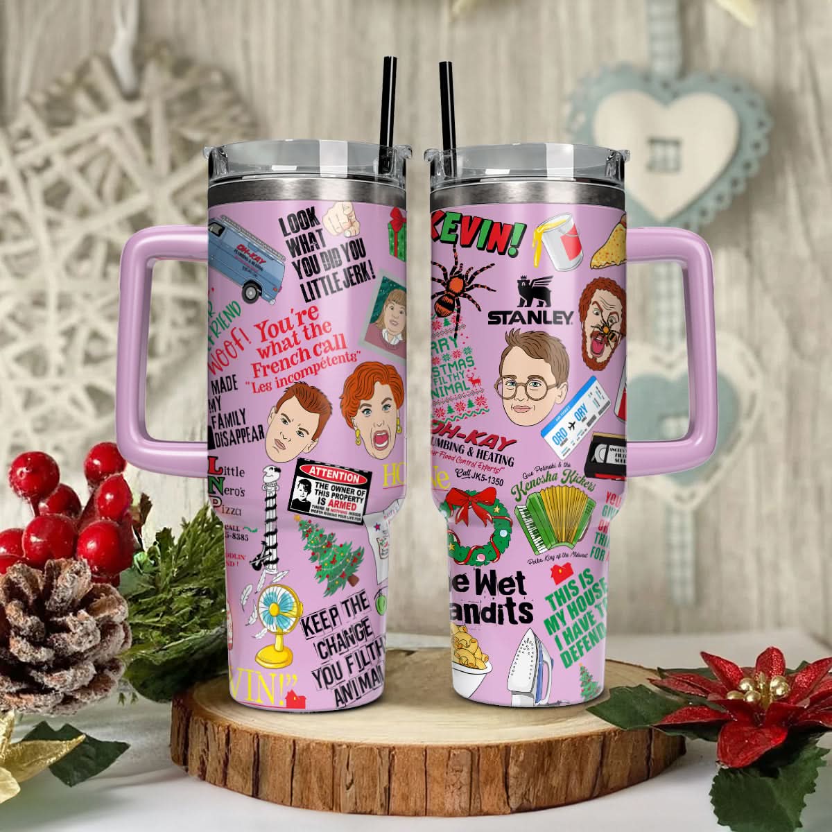 Home Alone Movies Custom Stanley Cup 40 oz 30 oz Tumbler With HandleTVC2301447
