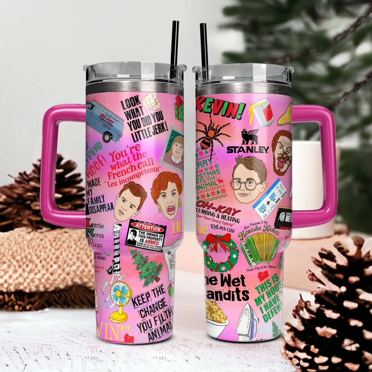 Home Alone Movies Custom Stanley Cup 40 oz 30 oz Tumbler With HandleTVC2301447
