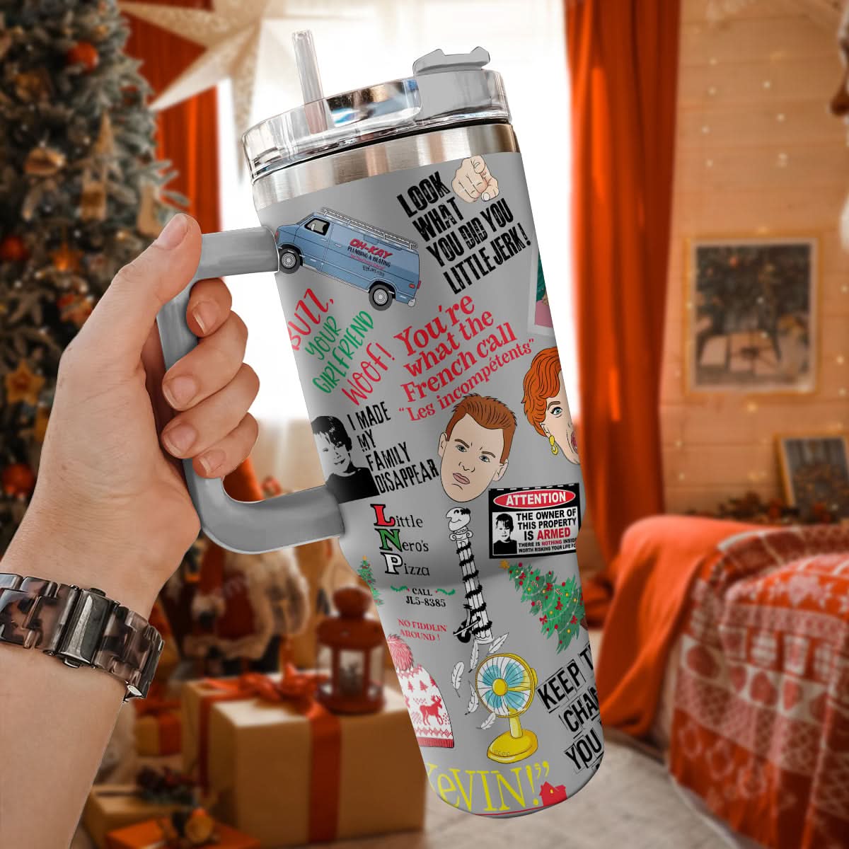Home Alone Movies Custom Stanley Cup 40 oz 30 oz Tumbler With HandleTVC2301447