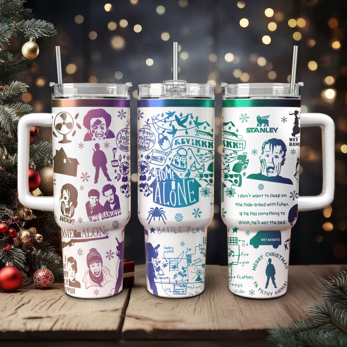 Home Alone Movies Custom Stanley Cup 40 oz 30 oz Tumbler With HandleTVC2301452