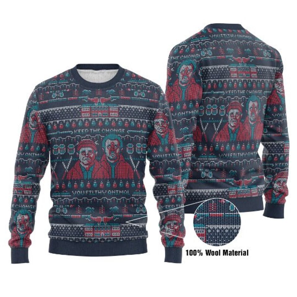 Home Alone Ugly Christmas Sweater, Xmas Sweater, Christmas Gift - Image 2