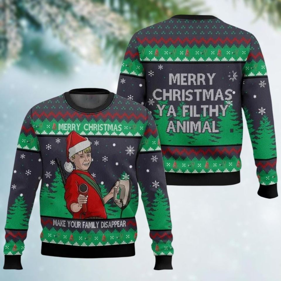 Home Alone Ugly Sweater, Kevin Meme Xmas Sweater, Kevin Mccallister