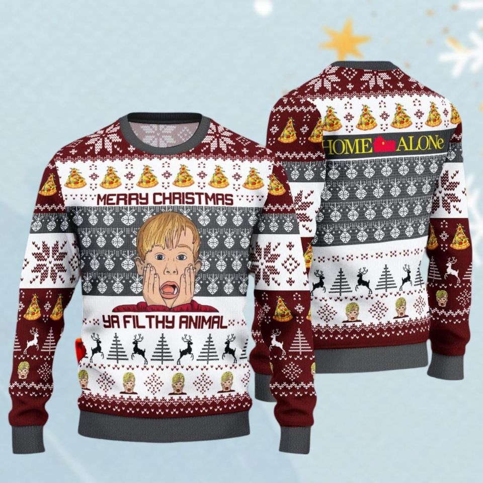 Home Alone Ugly Sweater, Ya Filthy Animal Ugly Christmas Sweater