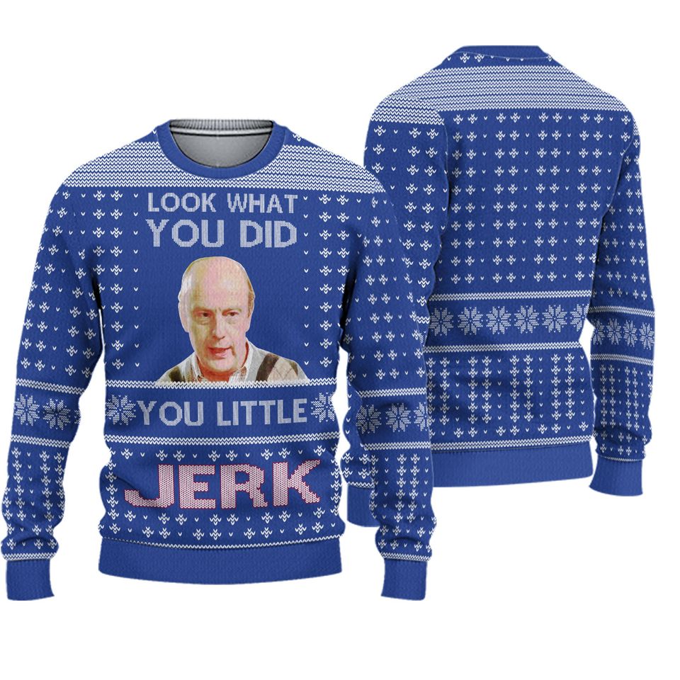 Home Alone Ugly Sweater, You Little Jerk Meme Christmas Sweater