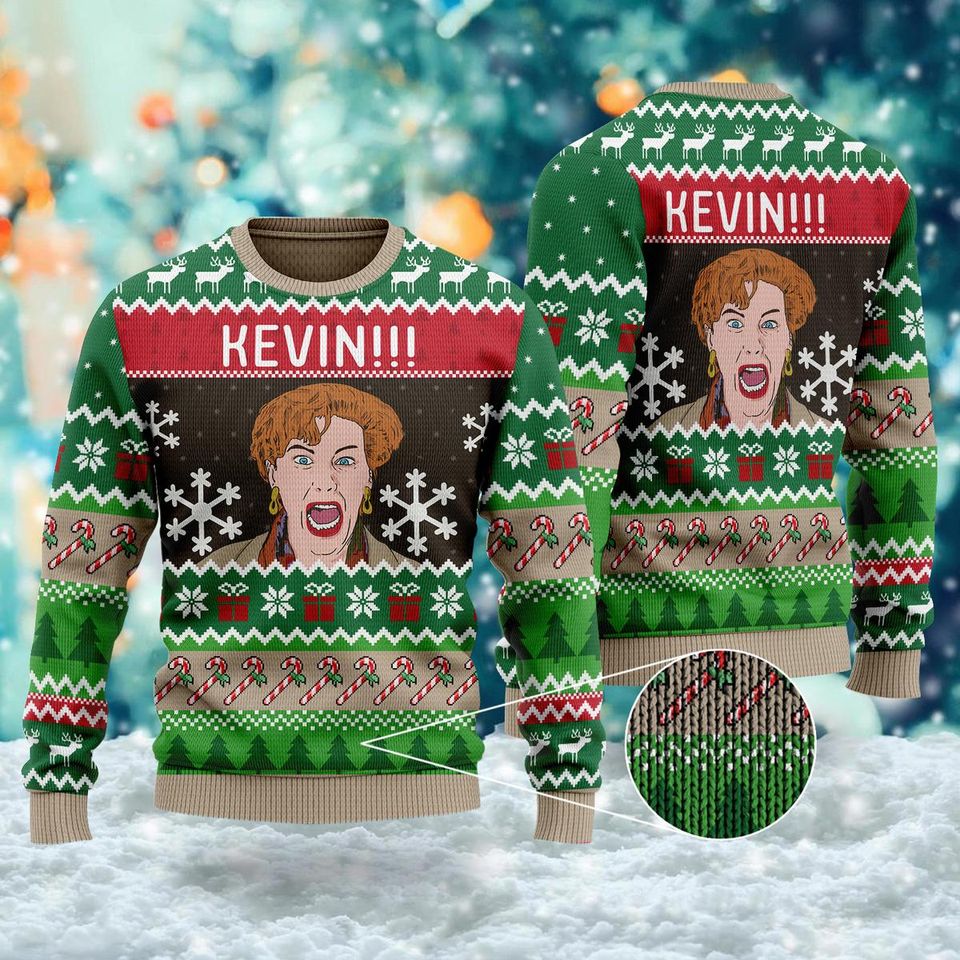 Home Movie Ugly Christmas Sweater, Mom Alone Movie Xmas Sweatshirt