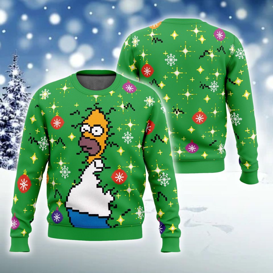 Homer Bush Meme The Simpsons Christmas Ugly Sweater