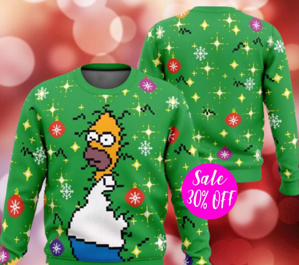 Homer Bush Meme The Simpsons Ugly Christmas Sweater