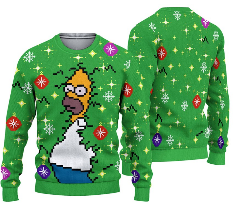 Homer Bush Meme The Simpsons Ugly Christmas Sweater
