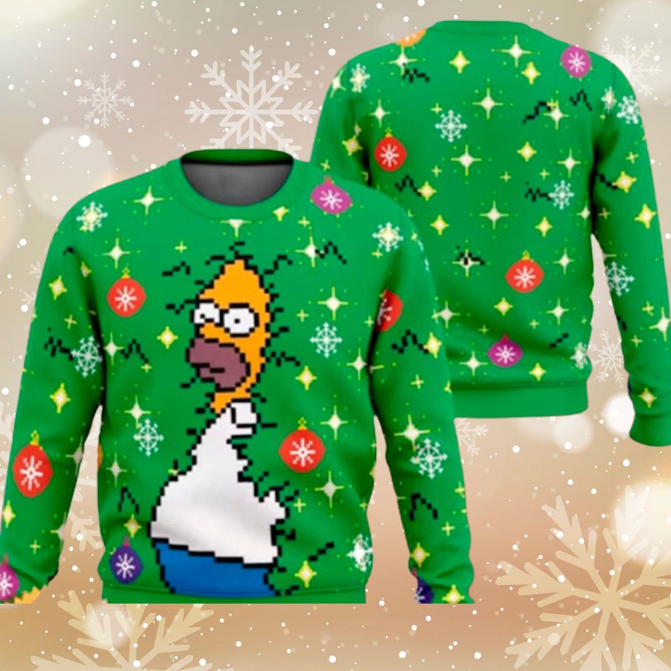 Homer Bush Meme The Simpsons Ugly Christmas Sweater