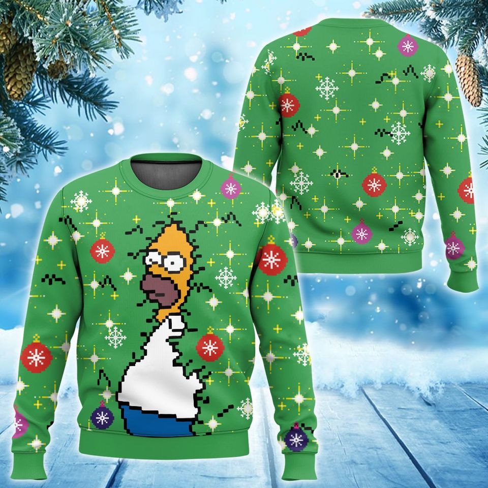 Homer Bush Meme The Simpsons Ugly Christmas Sweater