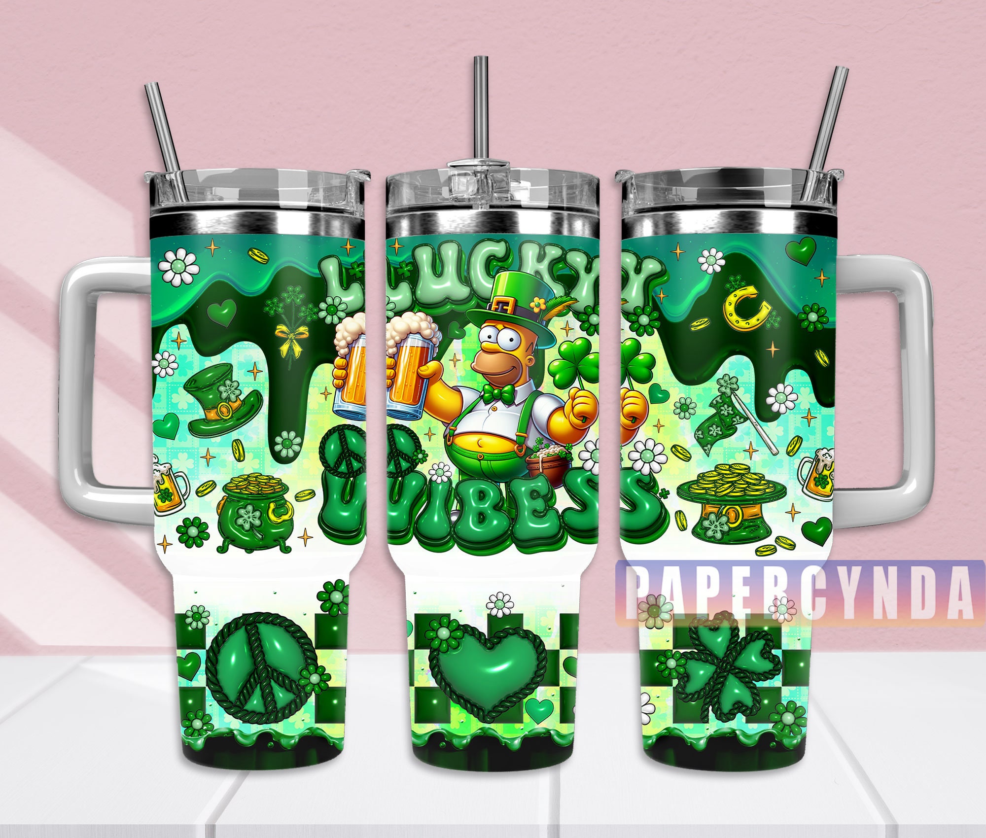 Homer Simpson Custom Stanley Cup 40 oz 30 oz Tumbler With HandleTVC2301834